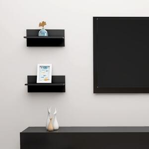 Półki ścienne, 2 szt., czarne, 40x11,5x18 cm, płyta wiórowa