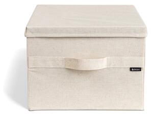 Beżowy tekstylny pojemnik z pokrywką 36x46x25 cm Soft Storage Large – Bigso