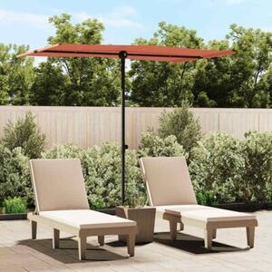 Parasol ogrodowy na aluminiowym słupku, 2x1,5 m, terakota