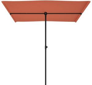 Parasol ogrodowy na aluminiowym słupku, 2x1,5 m, terakota