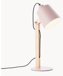 Lampa biurkowa z drewnianą podstawą w stylu scandi Swive