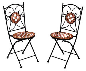 Krzesło ogrodowe z mozaiką 2szt