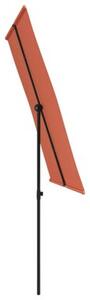 Parasol ogrodowy na aluminiowym słupku, 2x1,5 m, terakota