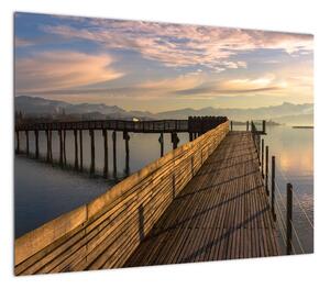Obraz - Na brzegu jeziora Obersee (70x50 cm)
