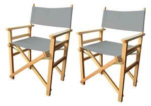 Krzesło reżyserskie, 2 szt, w kilku kolorach-szare