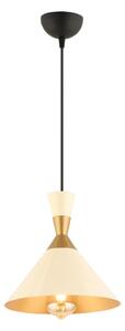 Asir Lampa wisząca na lince MONZA 1xE27/40W/230V śr. 25 cm kremowy/złoty AS2682