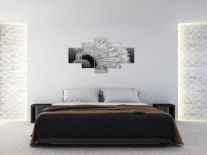 Obraz dmuchawca, czarno - biały (125x70 cm)