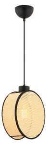 Asir Lampa wisząca na lince DRUM 1xE27/60W/230V beżowy/czarny AS2596