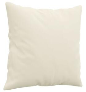 Sofa 2-osobowa z poduszkami, kremowa, 120 cm, aksamit