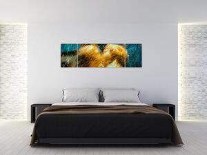 Obraz - Całujące się anioły (170x50 cm)