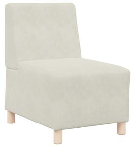 ModuÅowa sofa bez podÅokietnikÃ³w kremowa 55 cm aksamitna