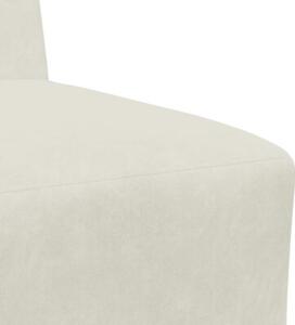 ModuÅowa sofa bez podÅokietnikÃ³w kremowa 55 cm aksamitna