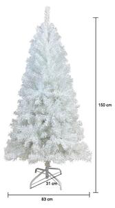 Biała sztuczna choinka - w kilku rozmiarach-150 cm-owa