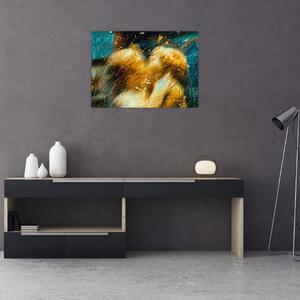 Obraz - Całujące się anioły (70x50 cm)