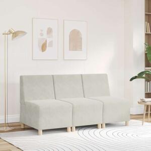 ModuÅowa sofa bez podÅokietnikÃ³w kremowa 55 cm aksamitna