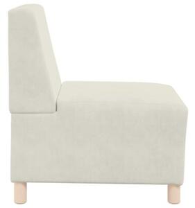 ModuÅowa sofa bez podÅokietnikÃ³w kremowa 55 cm aksamitna