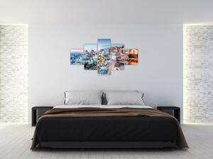 Obraz - Zmierzch na Santorini (125x70 cm)