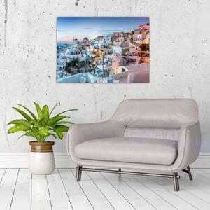 Obraz - Zmierzch na Santorini (70x50 cm)