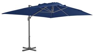 Parasol wiszący z aluminiowym słupkiem, 4x3 m, błękit lazur
