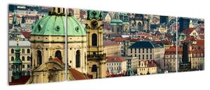 Obraz - Panorama Pragi (170x50 cm)