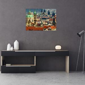 Obraz - Panorama Pragi (70x50 cm)