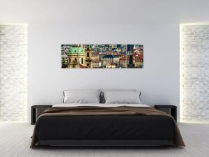 Obraz - Panorama Pragi (170x50 cm)