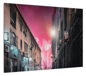 Obraz fajerwerków w Marsylii (70x50 cm)