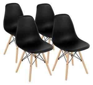 4 nowoczesne krzesła do jadalni, w 4 kolorach-czarne