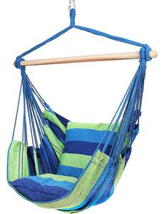 Fotel wiszący z poduszką-niebieski