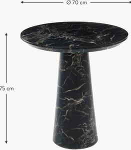 Stół do jadalni o wyglądzie marmuru Disc, Ø 70 cm