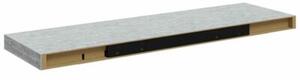 Półki ścienne, 2 szt., szarość betonu, 80 x 23,5 x 3,8 cm, mdf