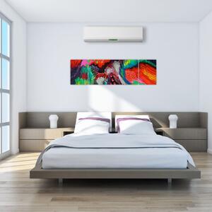 Abstrakcyjny obraz - kolory (170x50 cm)