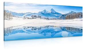 Obraz śnieżny krajobraz w Alpach