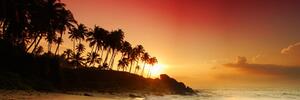 Obraz zachód słońca na Sri Lance