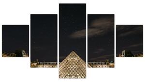 Obraz - Luwr w nocy (125x70 cm)
