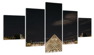 Obraz - Luwr w nocy (125x70 cm)