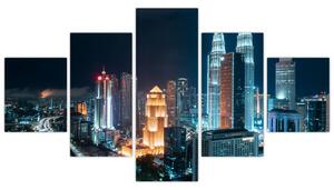 Obraz - Noc w Kuala Lumpur (125x70 cm)