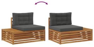 Zestaw mebli ogrodowych z litego drewna akacjowego z poduszkami - nowoczesny i elegancki design