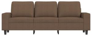 Sofa 3-osobowa, brÄ zowa, 180 cm, tapicerowana tkaninÄ