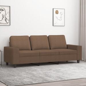 Sofa 3-osobowa, brÄ zowa, 180 cm, tapicerowana tkaninÄ