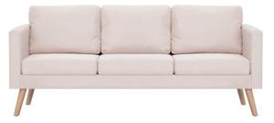 Sofa 3-osobowa, materiaÅowa, kremowa