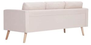 Sofa 3-osobowa, materiaÅowa, kremowa