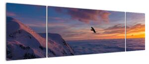 Obraz o zachodzie słońca, Mt. Blanc (170x50 cm)