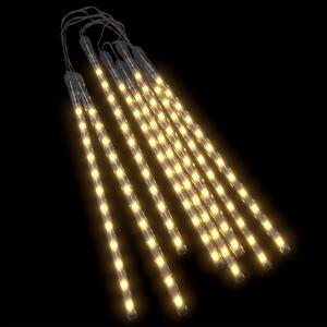Lampki meteory, 8 szt., 30 cm, 192 ciepłe białe diody LED