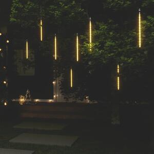 Lampki meteory, 8 szt., 30 cm, 192 ciepłe białe diody LED