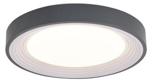 Nowoczesna lampa sufitowa szara z białym wykończeniem 38 cm z LED z funkcją ściemniania RGB - Kanton Oswietlenie wewnetrzne
