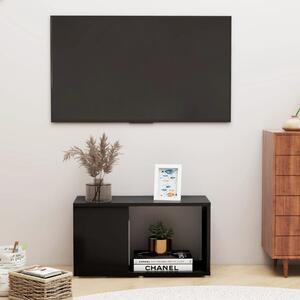 Szafka pod TV, czarna, 60x24x32 cm, płyta wiórowa