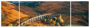Obraz mostu w szkockiej dolinie (170x50 cm)