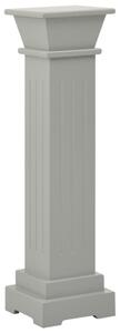 Klasyczny kwietnik w kształcie kolumny, szary, 17x17x66 cm, MDF