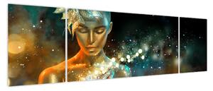 Obraz złotej wróżki (170x50 cm)